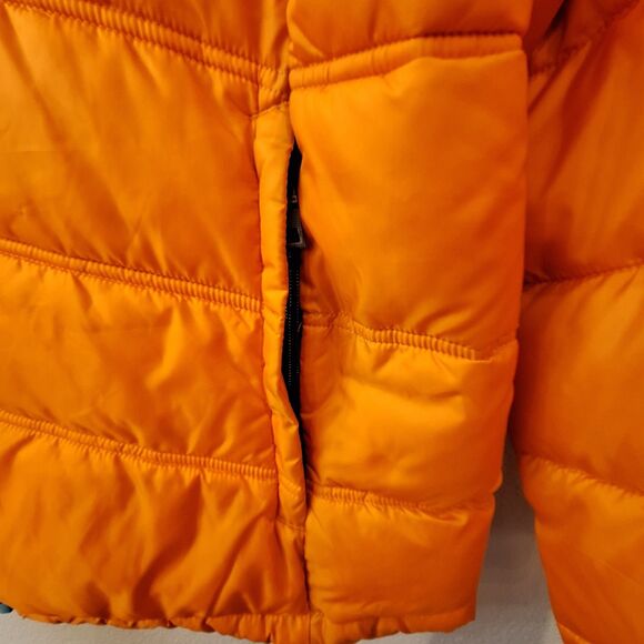 Nautica Poly Hooded Regular Fit Puffer Jacket Mens Sz Large Hunt Orange NWT $175 - Picture 7 of 13